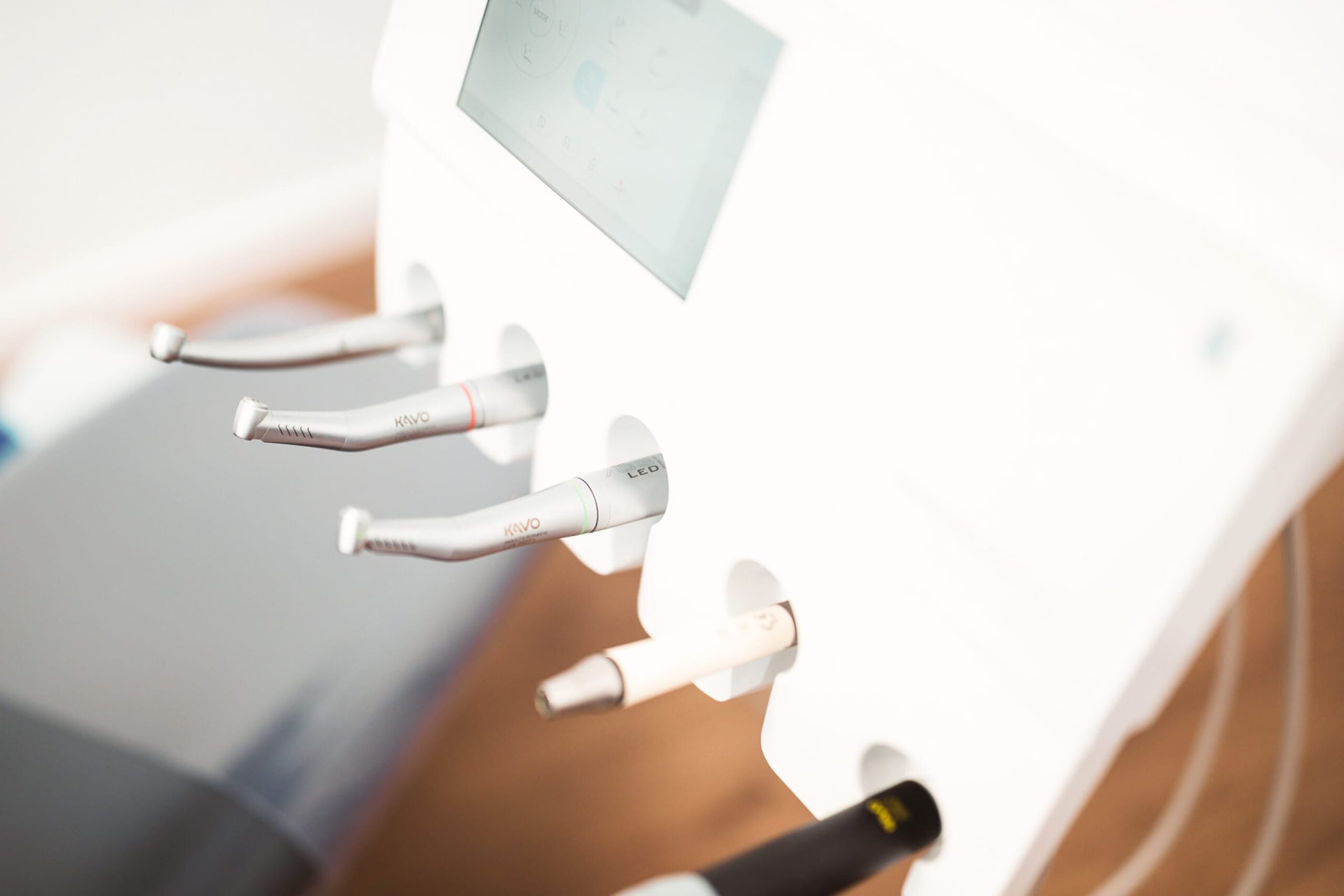 Nahaufnahme der modernen Geräte, die in der Praxis verwendet werden